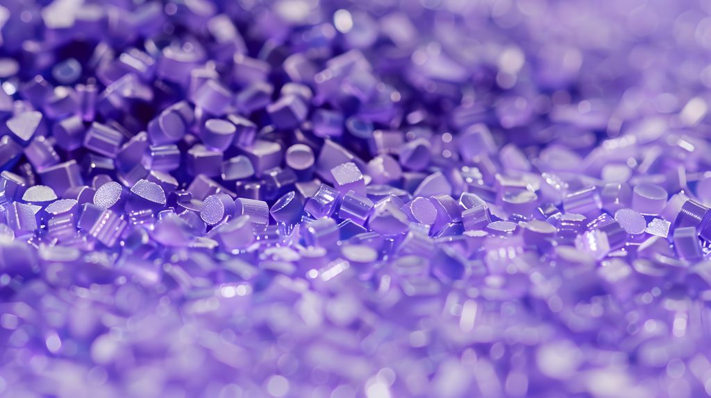 Kunststoffpellets lila close up fotografie